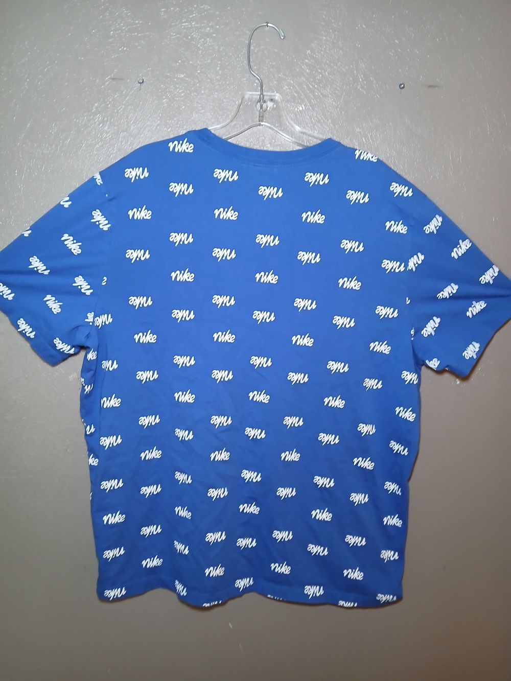 Nike Blue Allover Logo Men's XL T-Shirt